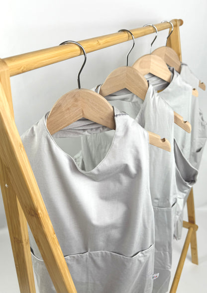 Tivi Armor - a cross-back, waterproof apron crafted from bamboo fabric