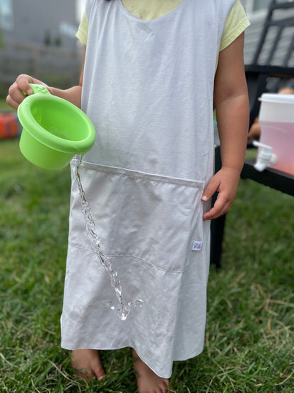 Tivi Armor - a cross-back, waterproof apron crafted from bamboo fabric